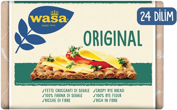 Wasa Original Fette di Pane di Segale Croccante confezionato Wasa Original Fette di Pane di Segale Croccante confezionato