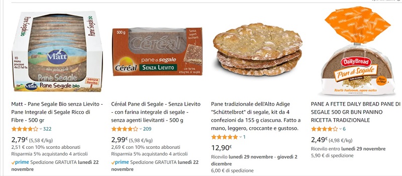 Pane di segale integrale confezionato 1 pane di segale confezionato