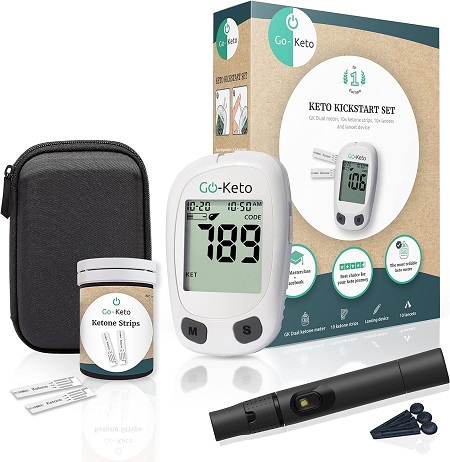Go-Keto Ketone Kickstart Set Misuratore di sangue per chetoni Go-Keto Ketone Kickstart Set Misuratore di sangue per chetoni