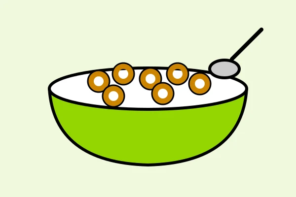 10 Ciotola di cereali proteici con cucchiaio