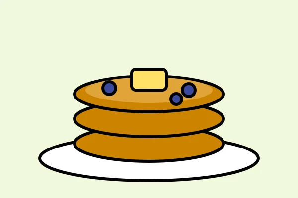 4 Pila di pancake chetogenici con burro e mirtilli